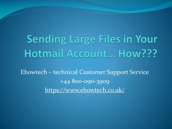 Sending Large Files in Your Hotmail Account - ehowtech