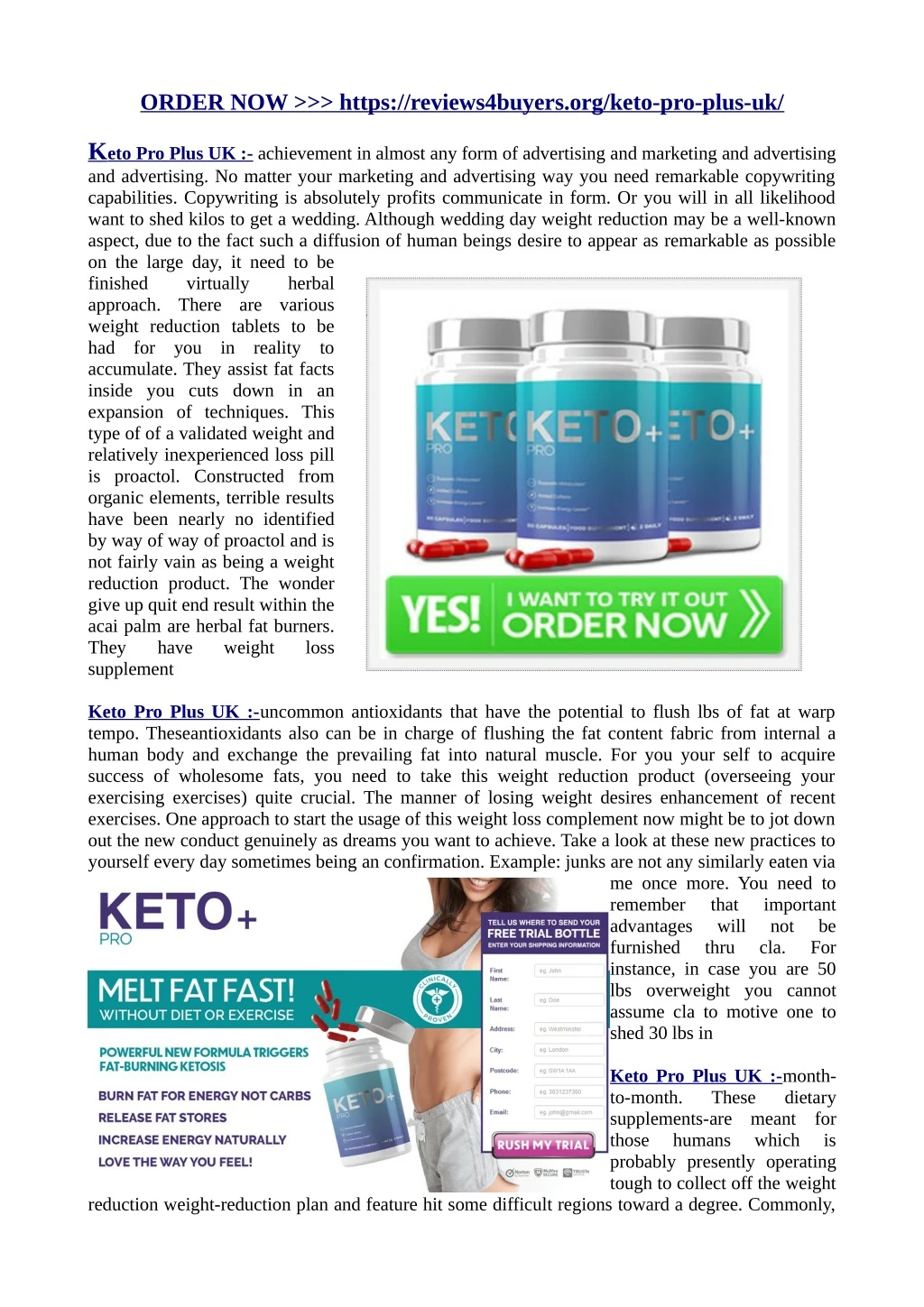 order now https reviews4buyers org keto pro plus