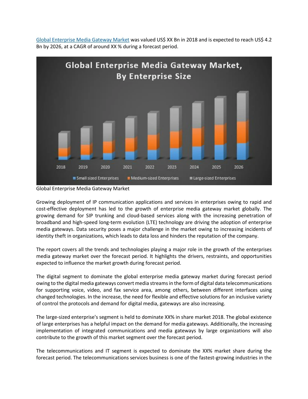 global enterprise media gateway market was valued