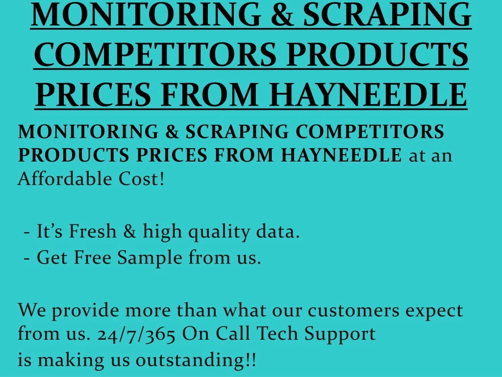 monitoring scraping competitors products prices from hayneedle