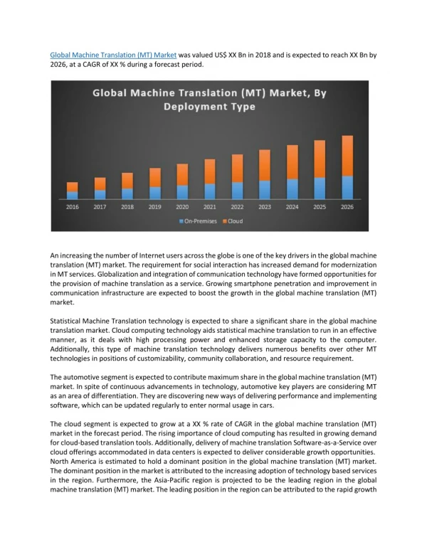 Global Machine Translation (MT) Market
