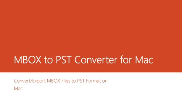 MBOX to PST Converter for Mac