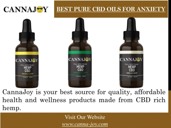 Best Pure CBD Oils for Anxiety