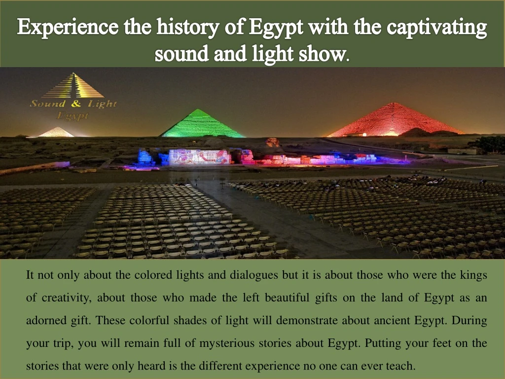 experience the history of egypt with