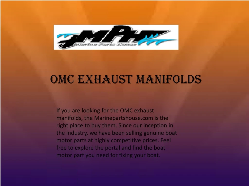 omc exhaust manifolds
