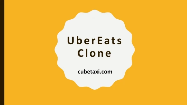 UberEats Clone - On Demand Food Delivery
