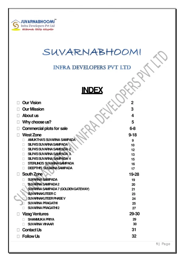Suvarnabhoomi Real Estate | Commercial and Residential Plots | Hyderabad |