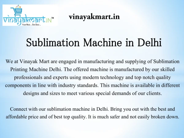 Sublimation Machine in Delhi