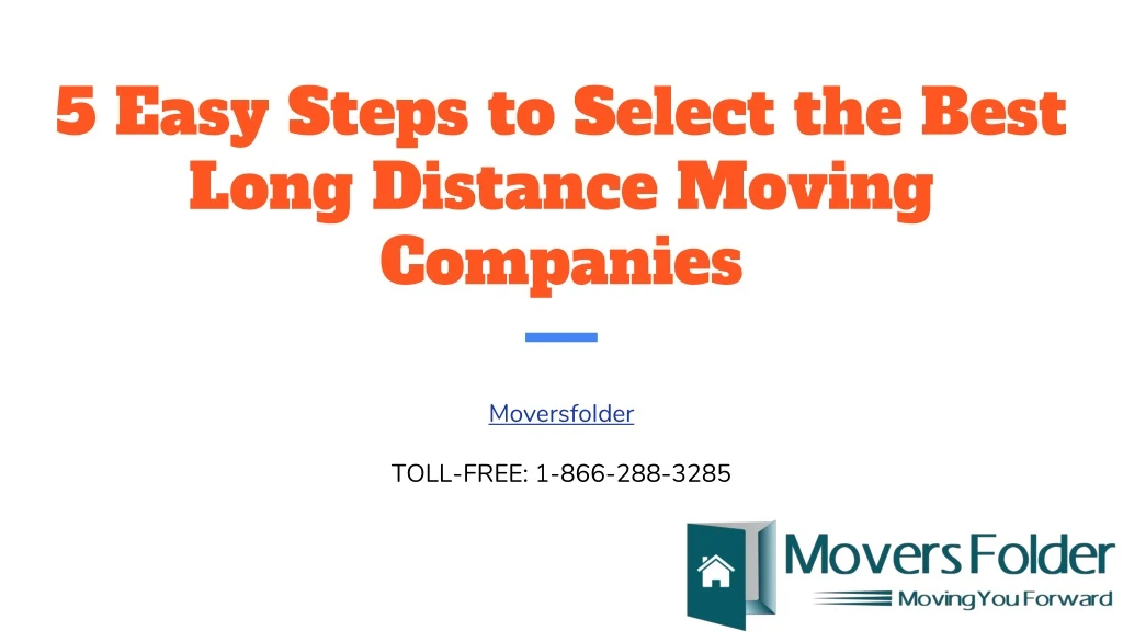5 easy steps to select the best long distance moving companies