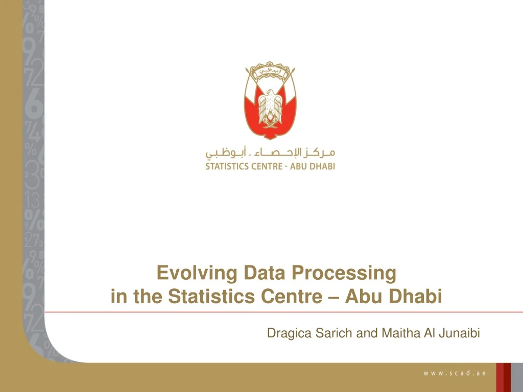 evolving data processing in the statistics centre abu dhabi