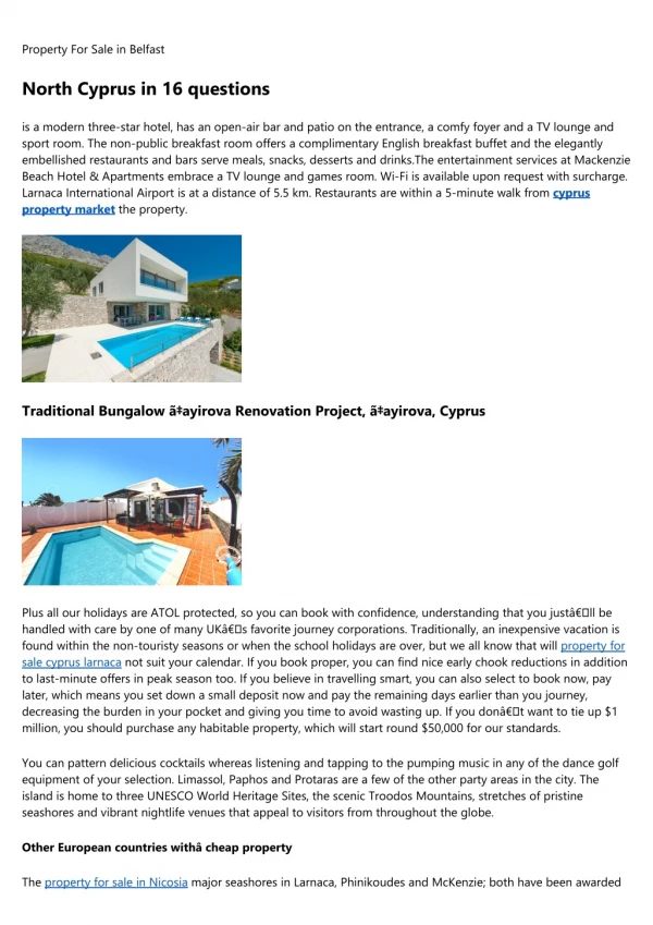 Luxurious Property in Cyprus - Cyprus Investment Programme
