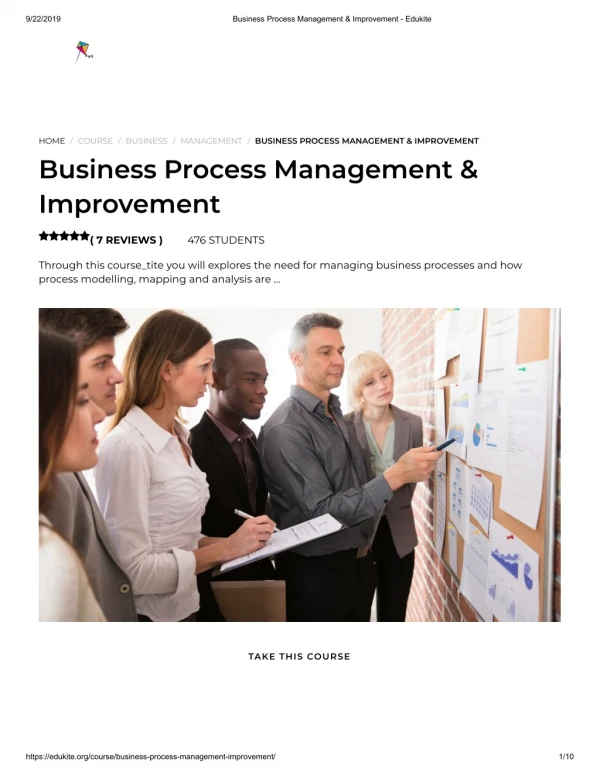 Business Process Management & Improvement - Edukite