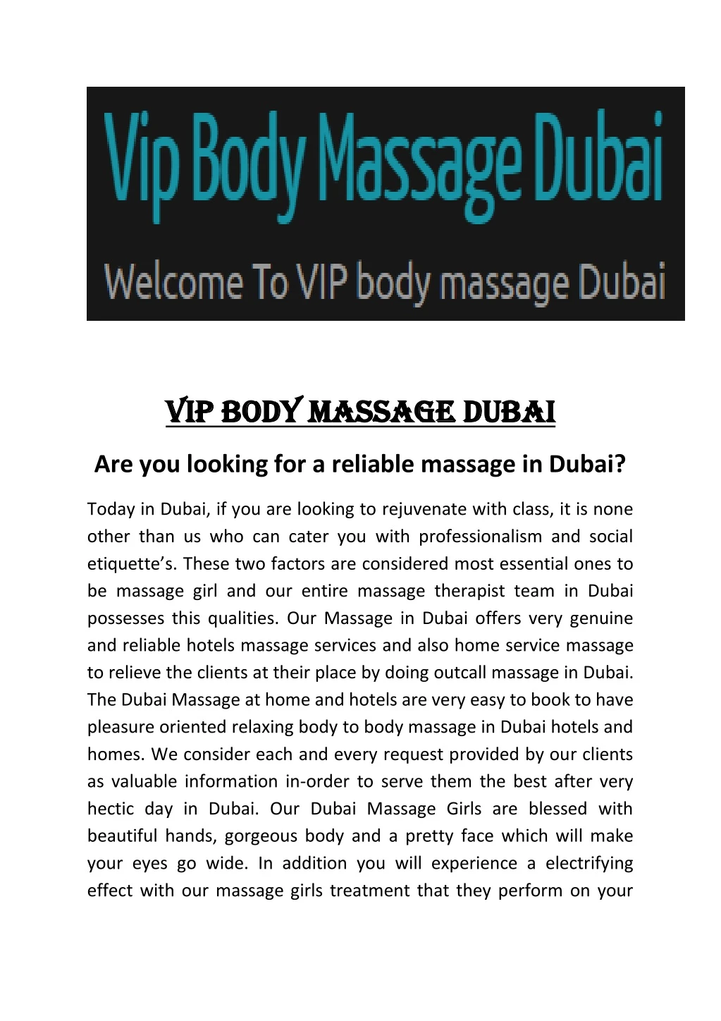 vip vip body massage body massage dubai