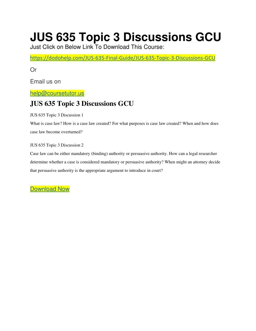jus 635 topic 3 discussions gcu just click