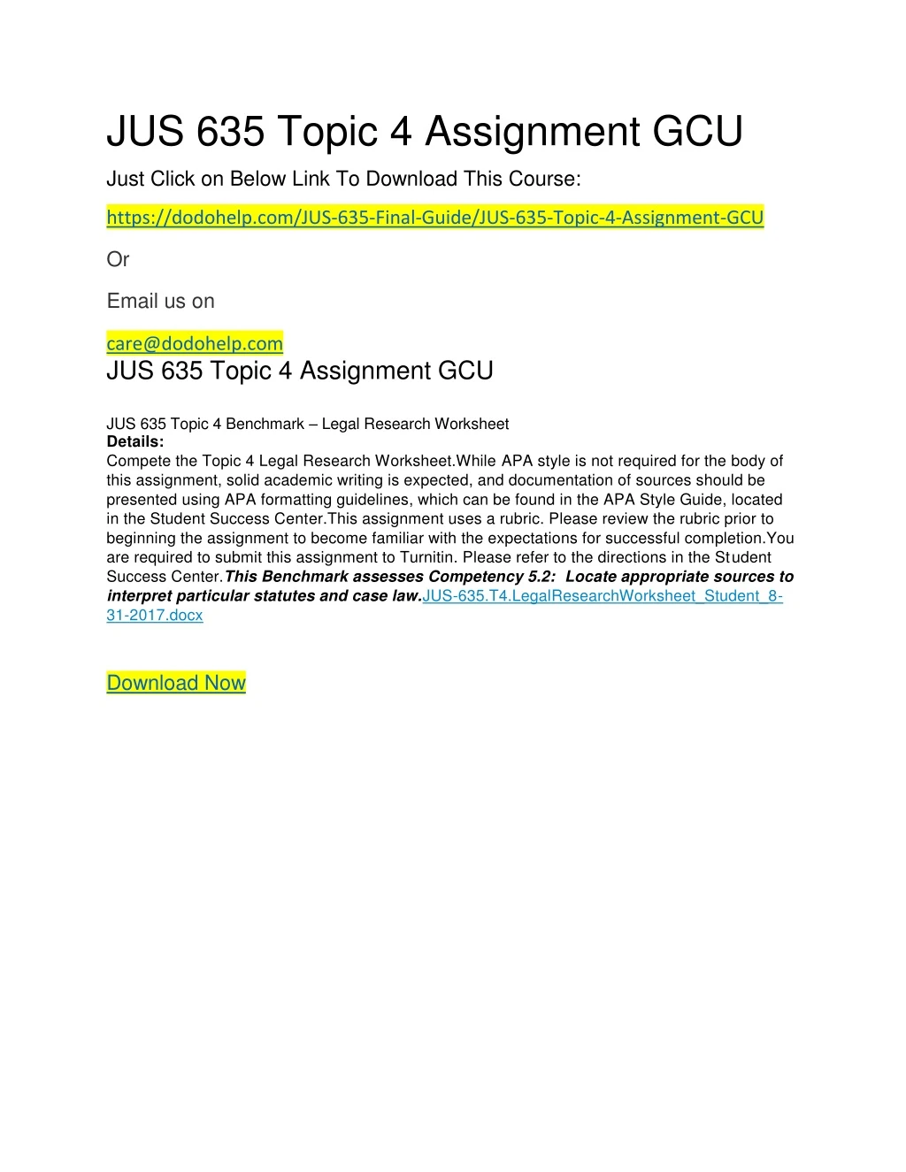 jus 635 topic 4 assignment gcu