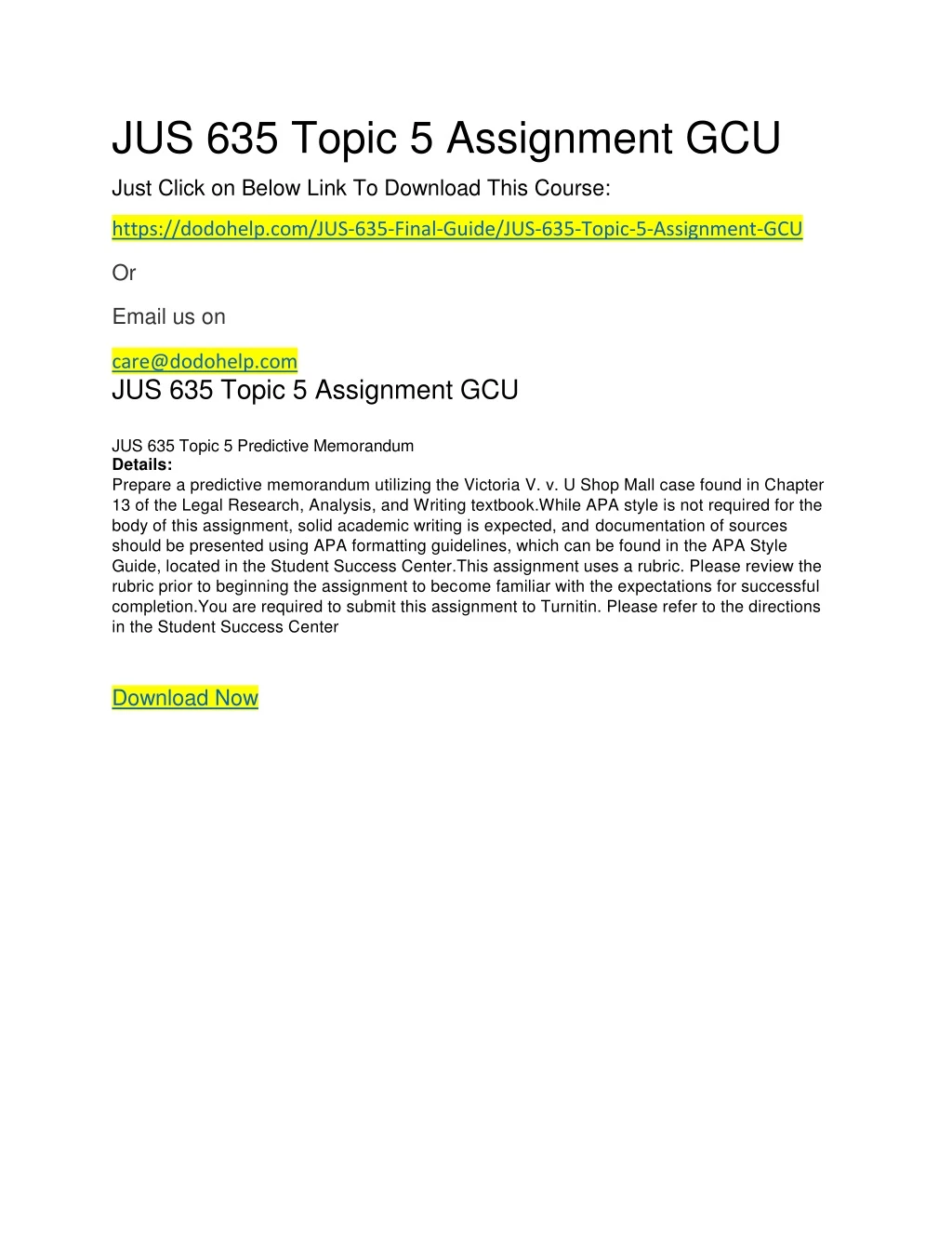 jus 635 topic 5 assignment gcu