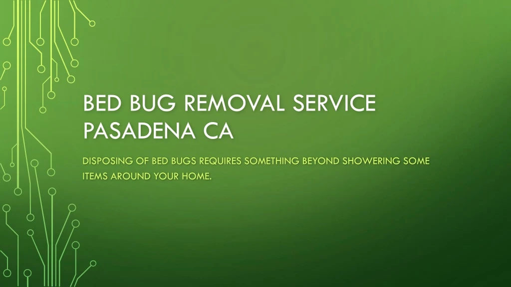 bed bug removal service pasadena ca