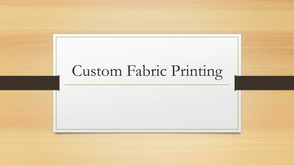 custom fabric printing
