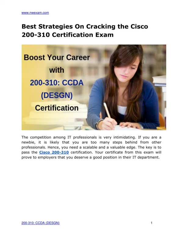 Latest 200-310_ CCDA (DESGN) Exam Guide