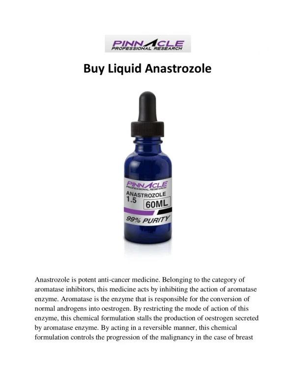 Buy Liquid Anastrozole