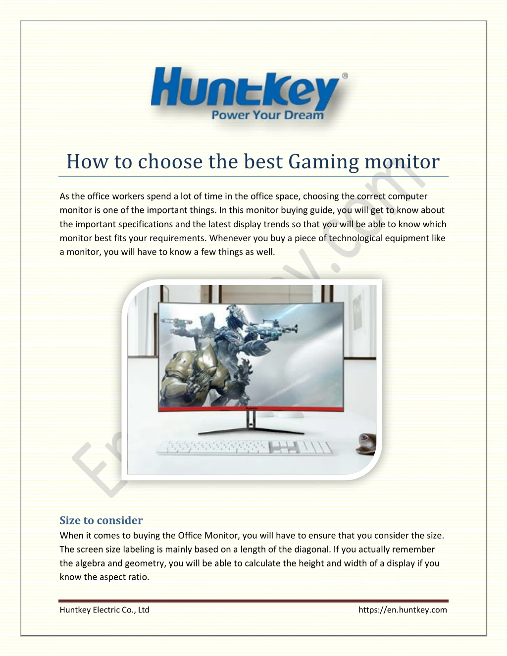 how to choose the best gaming monitor