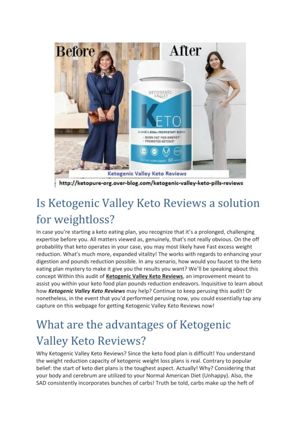 Ketogenic Valley Keto Reviews