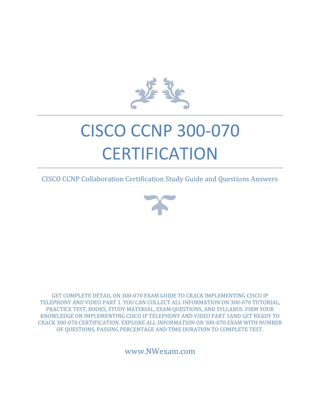 cisco ccnp 300 070 certification
