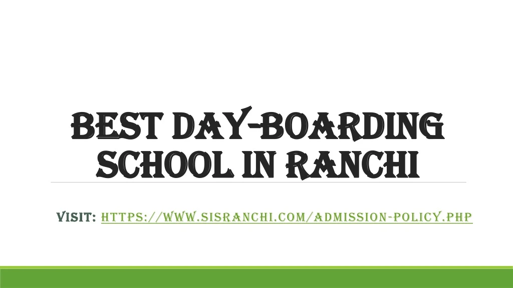 best day boarding school in ranchi