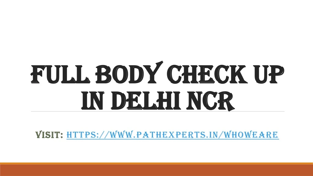 full body check up in delhi ncr