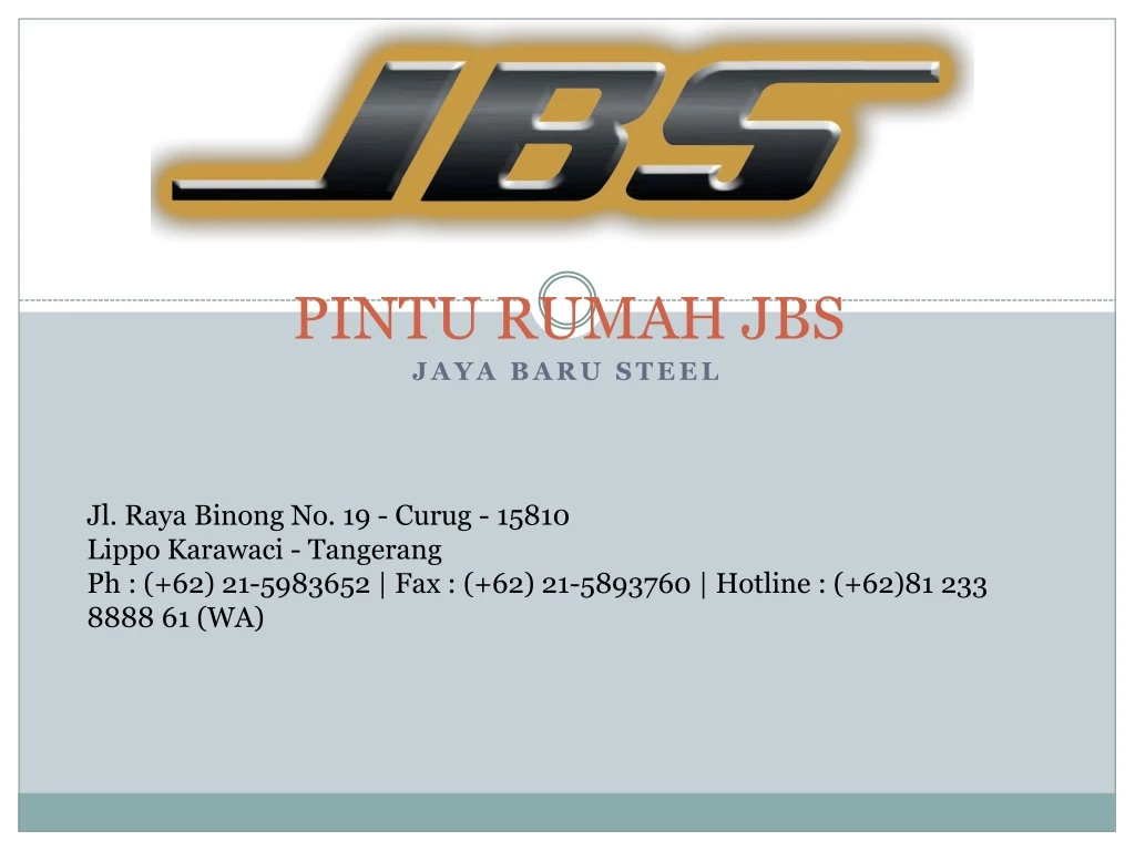 pintu rumah jbs