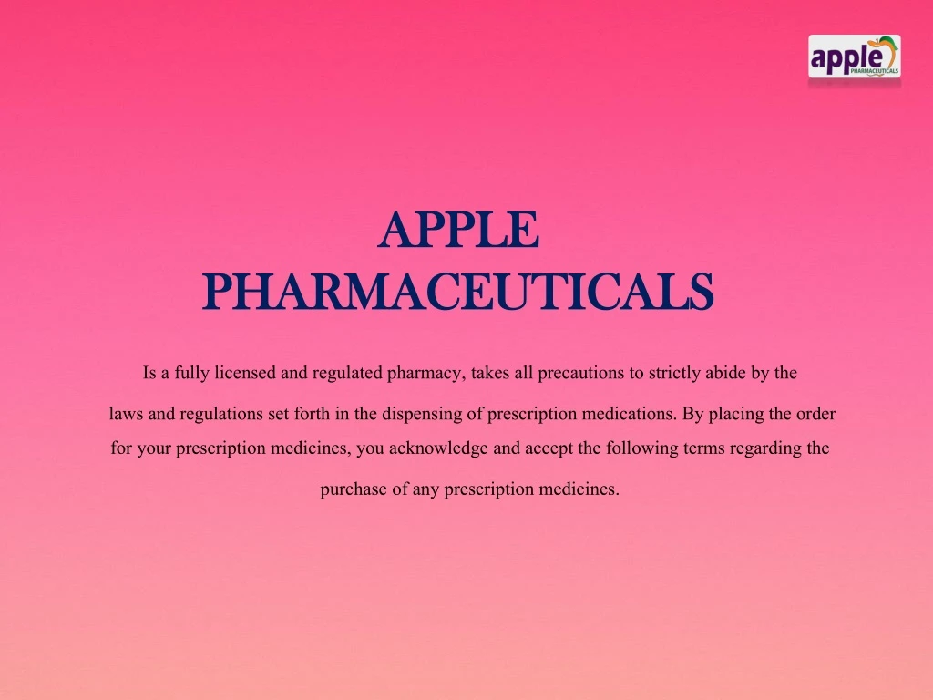 apple pharmaceuticals