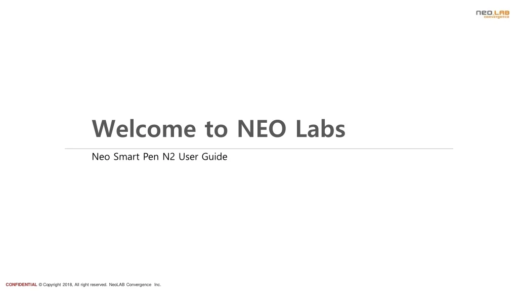 welcome to neo labs