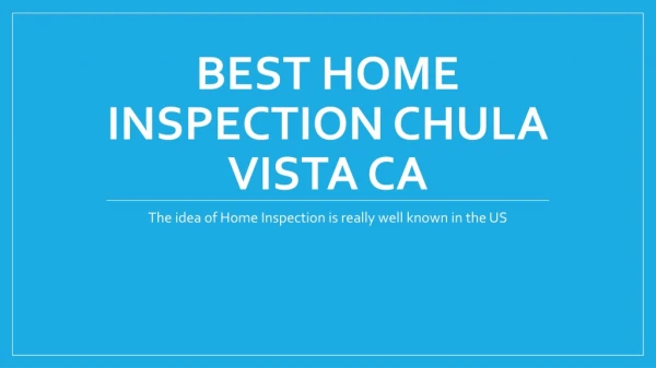 Affordable Home Inspection Chula Vista CA