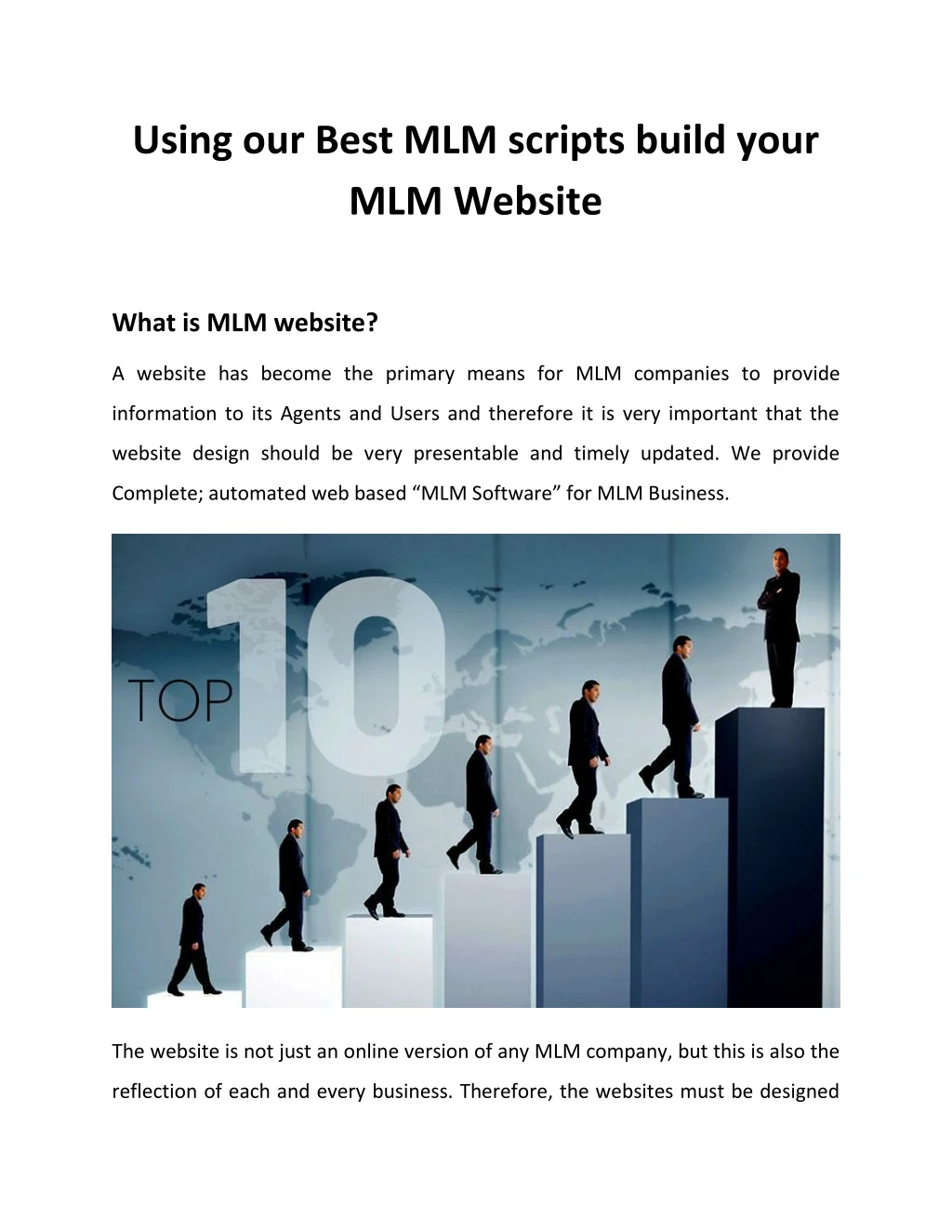 using our best mlm scripts build your mlm website