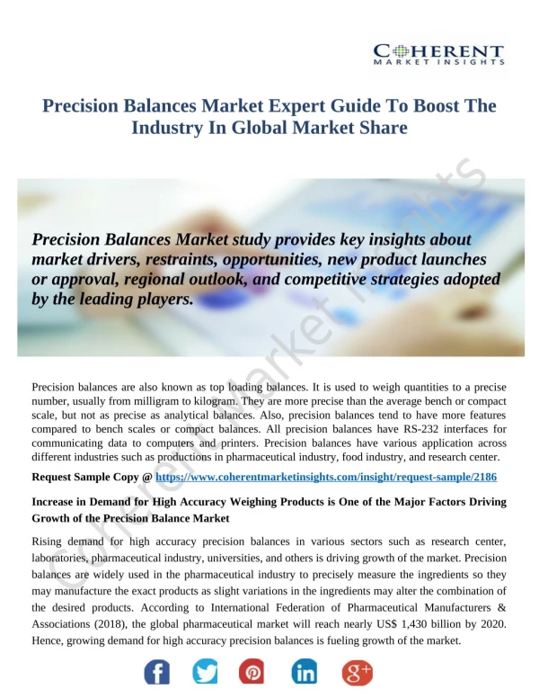 Precision Balances Market Size Technological Advancement And Growth Analysis With Forecast To 2026