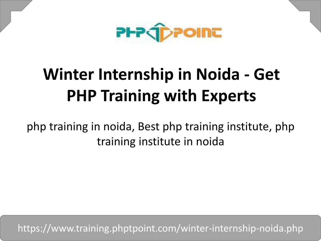 winter internship in noida get php training with