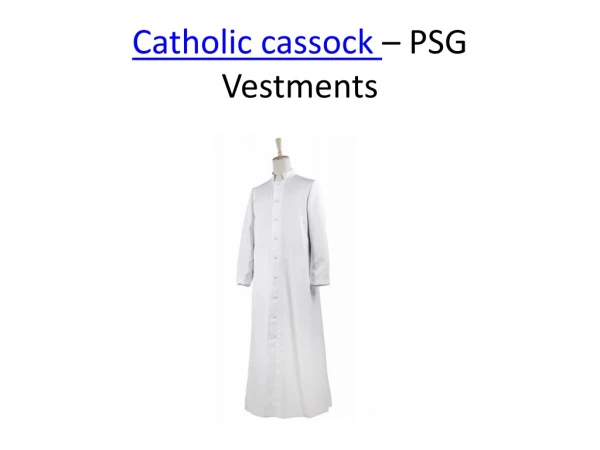 Catholic cassock