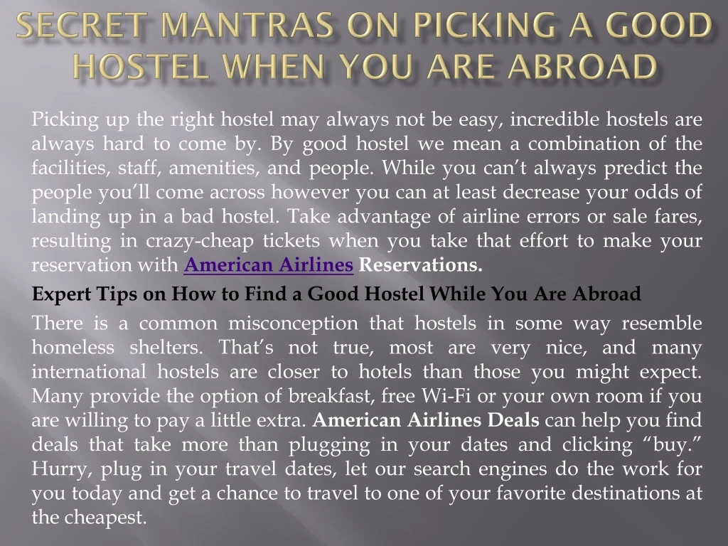 secret mantras on picking a good hostel when you are abroad