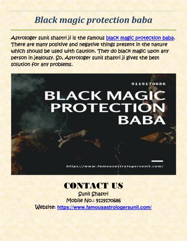 Black magic protection baba