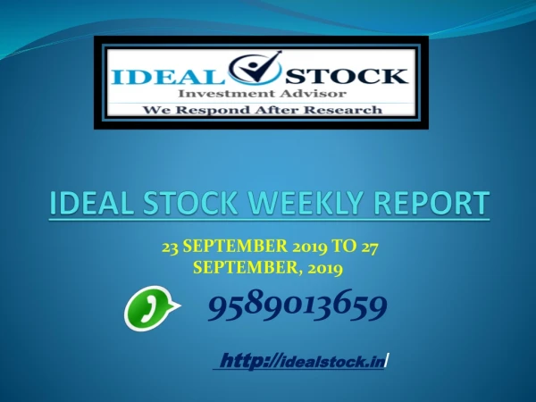 Indian Stock Market today- Daily derivative report on 23 september 2019