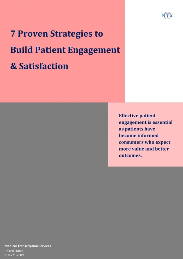 7 Proven Strategies to Build Patient Engagement and Satisfaction