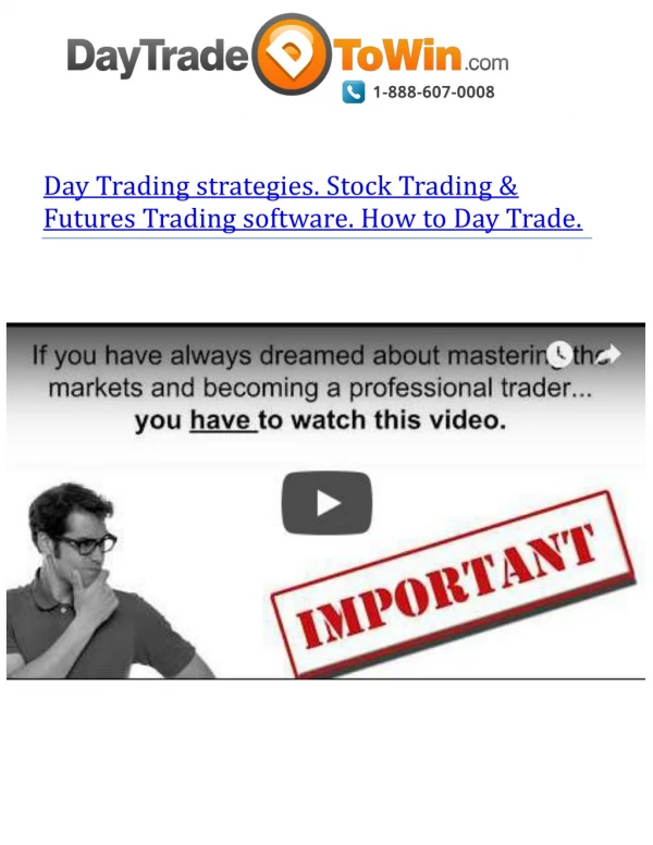 Day Trading strategies
