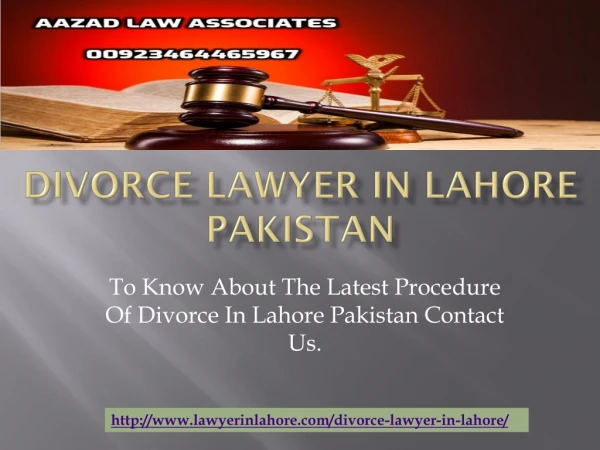 Divorce Procedure In Lahore - Advocate Aazad Law