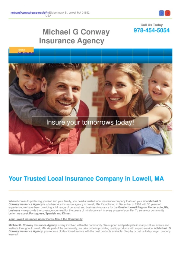 Car insurance in Lowell MA