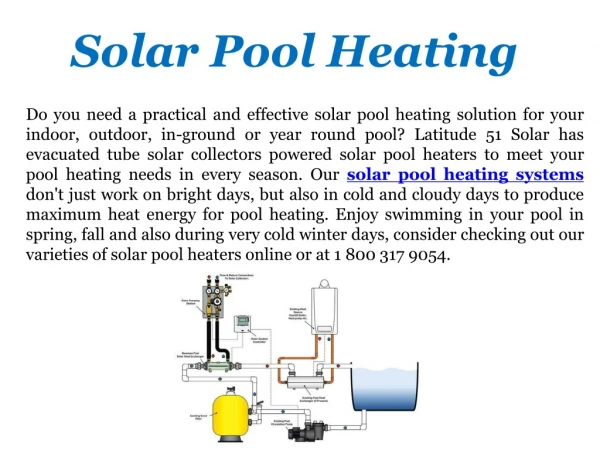 Solar Swimming Pool Heaters - Latitude 51 Solar