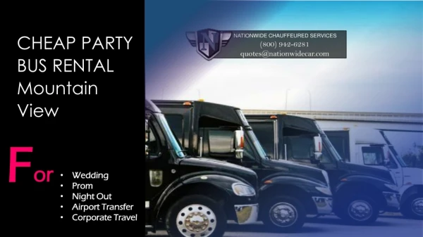 Cheap Party Bus Rental Mountain View