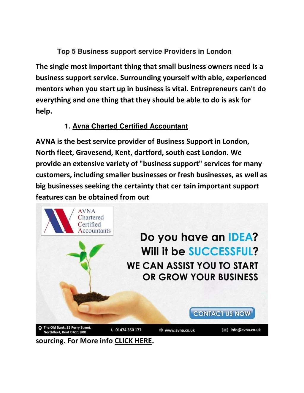 top 5 business support service providers in london