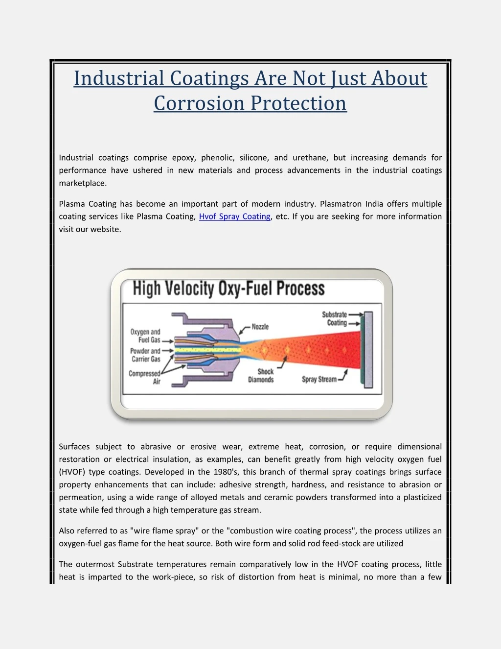 industrial coatings are not just about corrosion