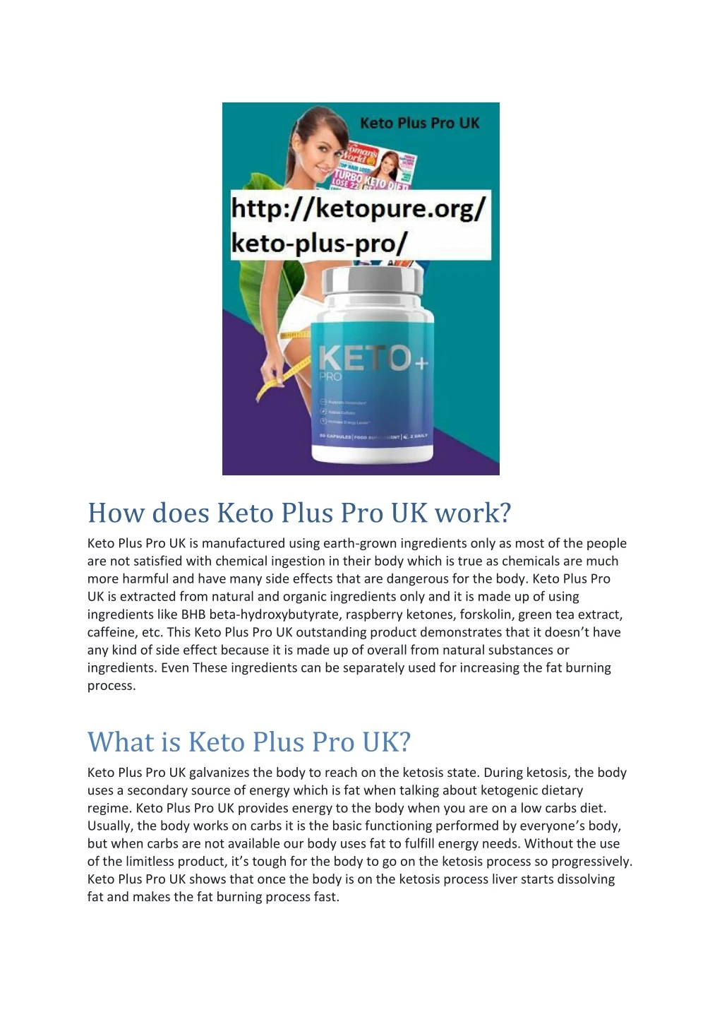 how does keto plus pro uk work