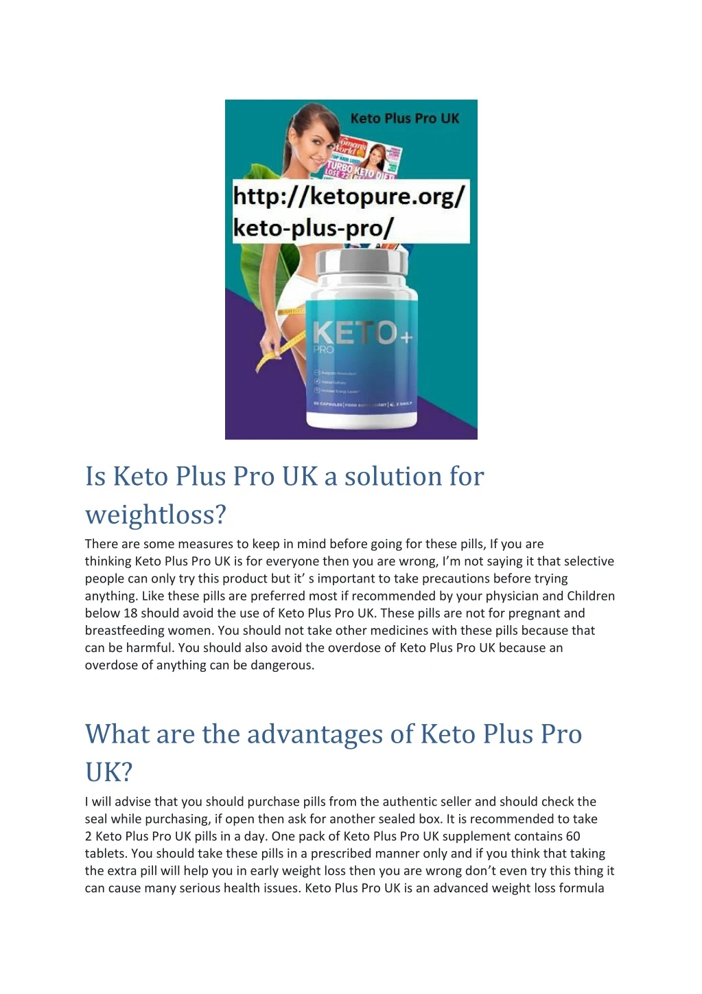 is keto plus pro uk a solution for weightloss